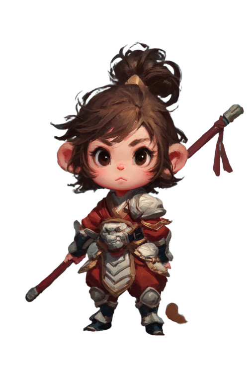 Cute Q-Sun Wukong Vinyl Car Decal Sticker – Waterproof & UV-Resistant 