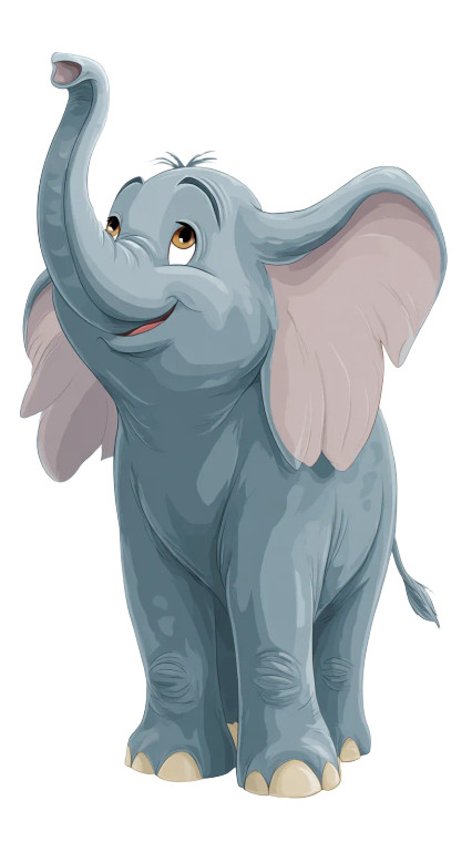 Cartoon Elephant V2 Vinyl Car Decal Sticker – Waterproof & UV-Resistant 