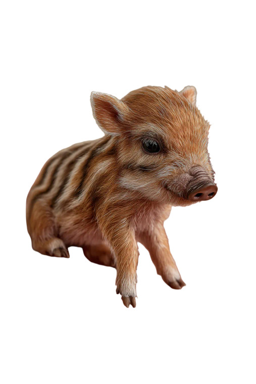 Miniature Wild Boar Vinyl Car Decal Sticker – Waterproof & UV-Resistant 