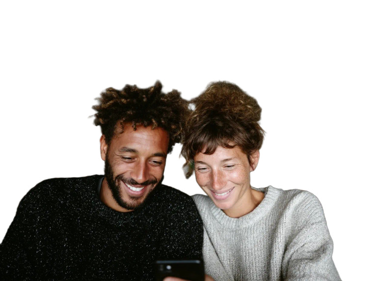 Happy Brazilian Couple V2 Vinyl Car Decal Sticker – Waterproof & UV-Resistant 