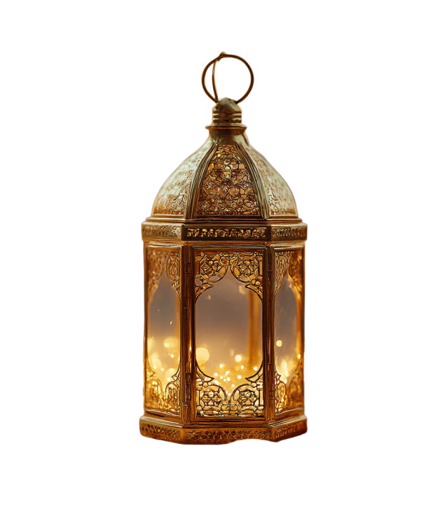 Golden Arabic Lantern Vinyl Car Decal Sticker – Waterproof & UV-Resistant 