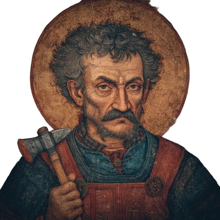 Byzantine Traveler Portrait Vinyl Car Decal Sticker – Waterproof & UV-Resistant 