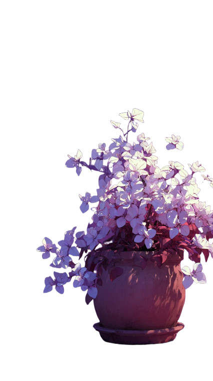 Animated Flowerpot Vinyl Car Decal Sticker – Waterproof & UV-Resistant 