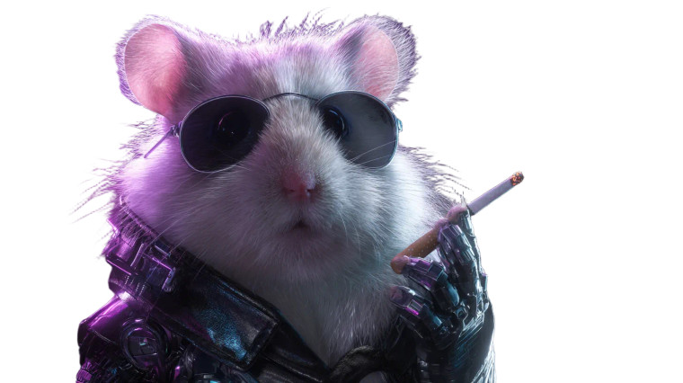 Cyberpunk Hamster Vinyl Car Decal Sticker – Waterproof & UV-Resistant 
