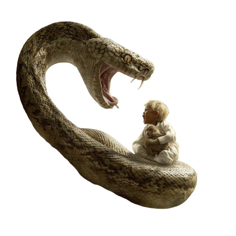 Giant Snake Attack V2 Vinyl Car Decal Sticker – Waterproof & UV-Resistant 