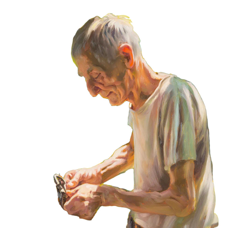 Elderly Gardener'S Care Vinyl Car Decal Sticker – Waterproof & UV-Resistant 