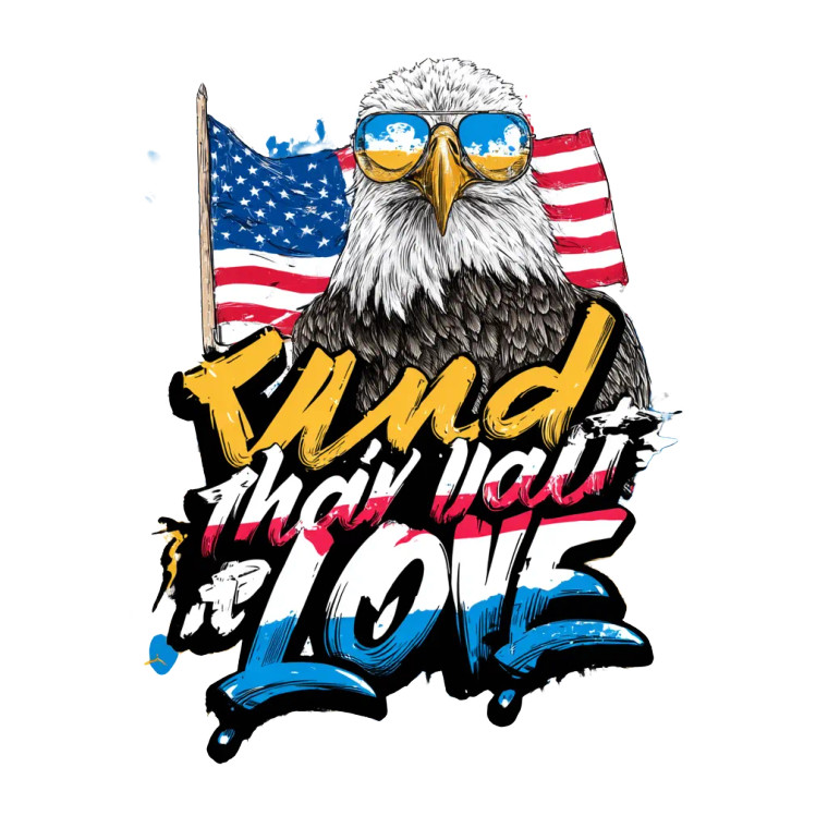 Patriotic Graffiti Eagle Vinyl Car Decal Sticker – Waterproof & UV-Resistant 