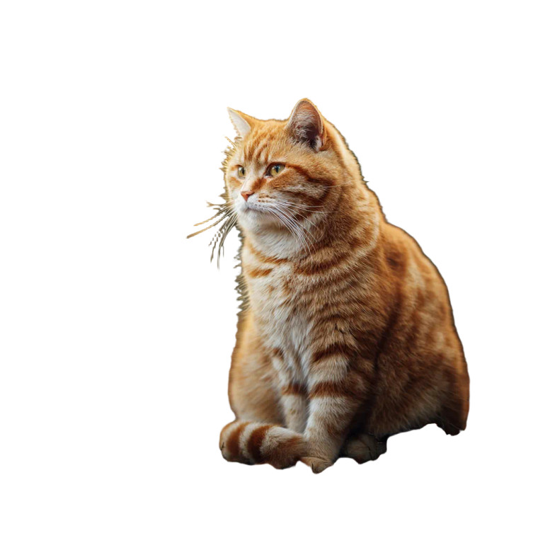 Ginger Fat Cat Vinyl Car Decal Sticker – Waterproof & UV-Resistant 
