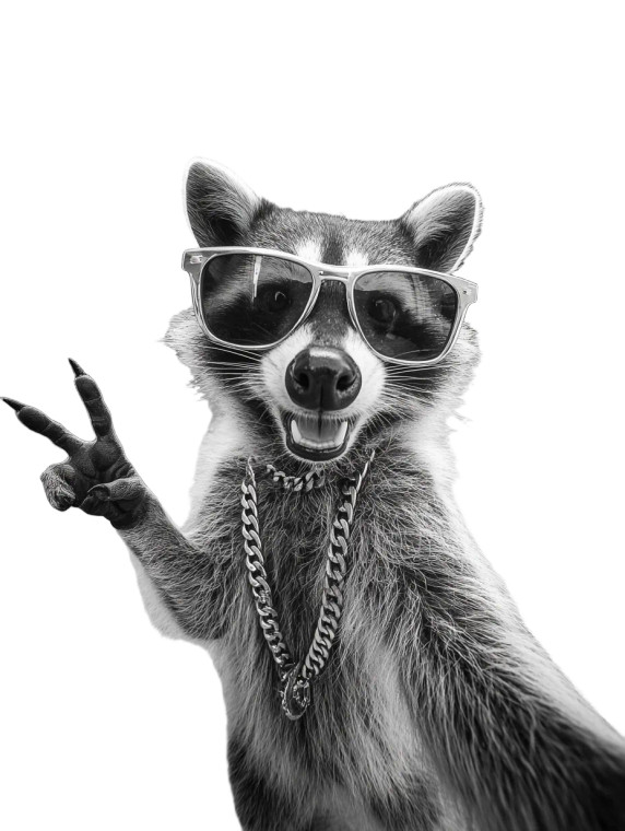 Selfie Raccoon Vinyl Car Decal Sticker – Waterproof & UV-Resistant 