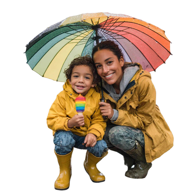 Joyful Rainy Day Vinyl Car Decal Sticker – Waterproof & UV-Resistant 
