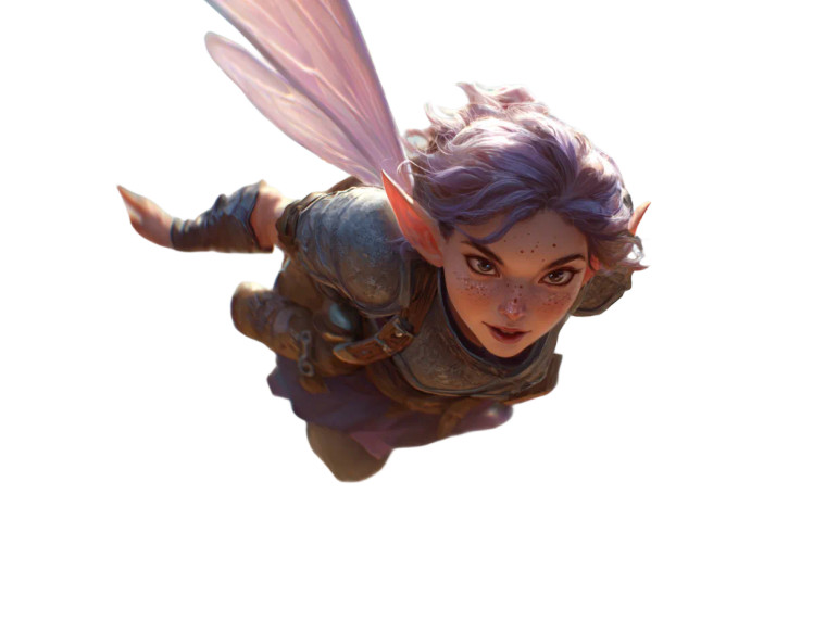 Warrior Pixie Flight Vinyl Car Decal Sticker – Waterproof & UV-Resistant 