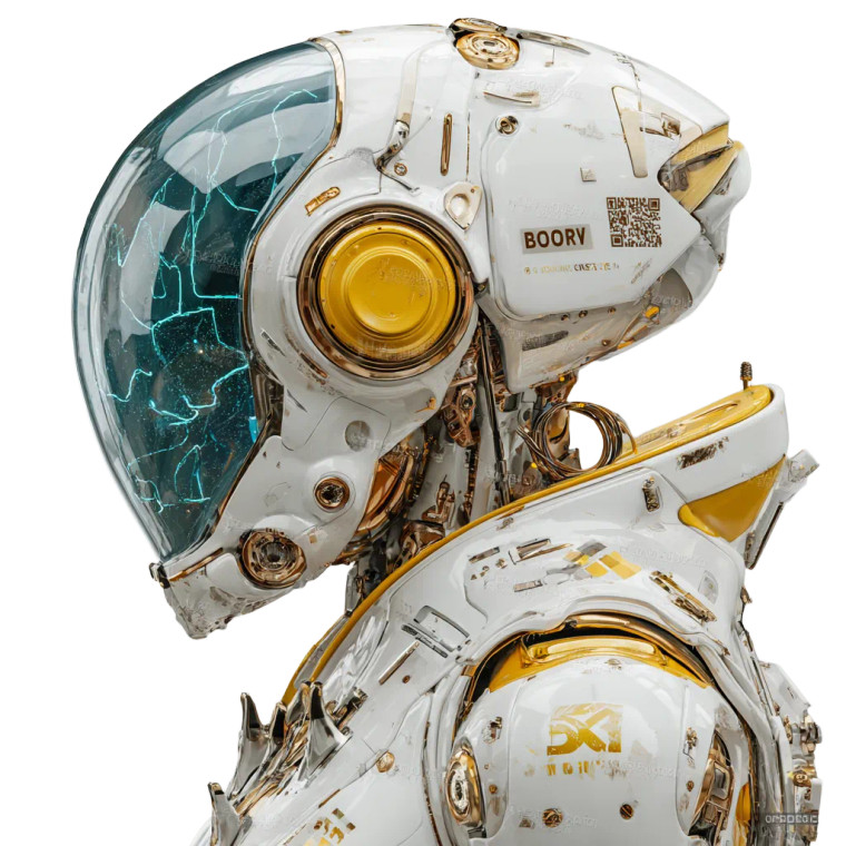 Futuristic Ai Helper Vinyl Car Decal Sticker – Waterproof & UV-Resistant 