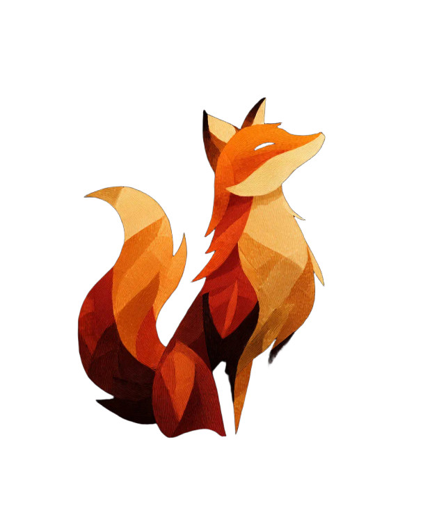 Fox Logo Illustration Vinyl Car Decal Sticker – Waterproof & UV-Resistant 