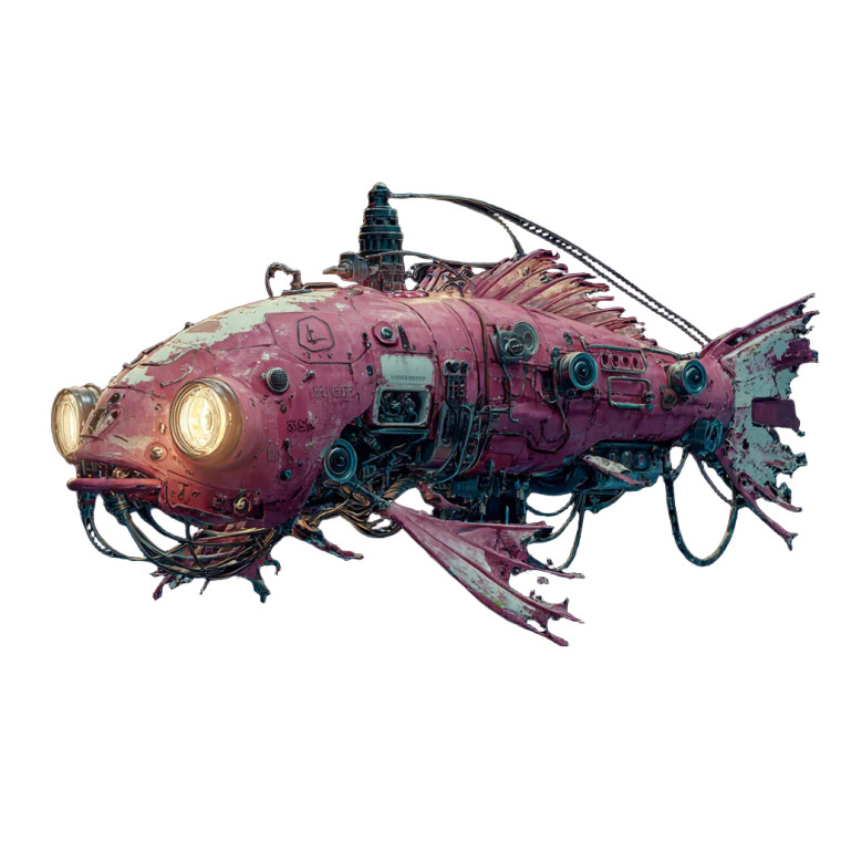 Mechanical Lanternfish V2 Vinyl Car Decal Sticker – Waterproof & UV-Resistant 