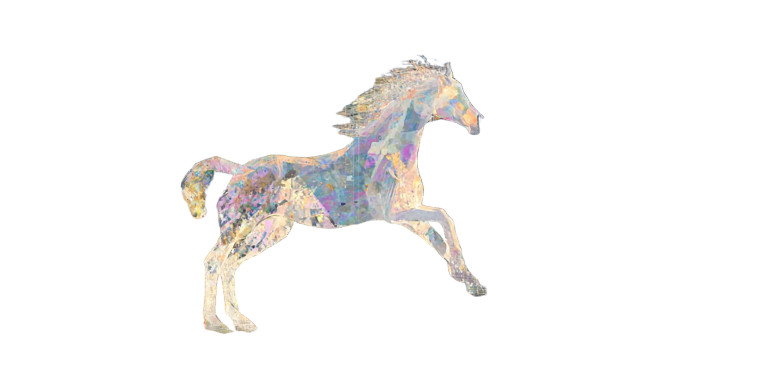 Shining Horse Breakthrough Vinyl Car Decal Sticker – Waterproof & UV-Resistant 
