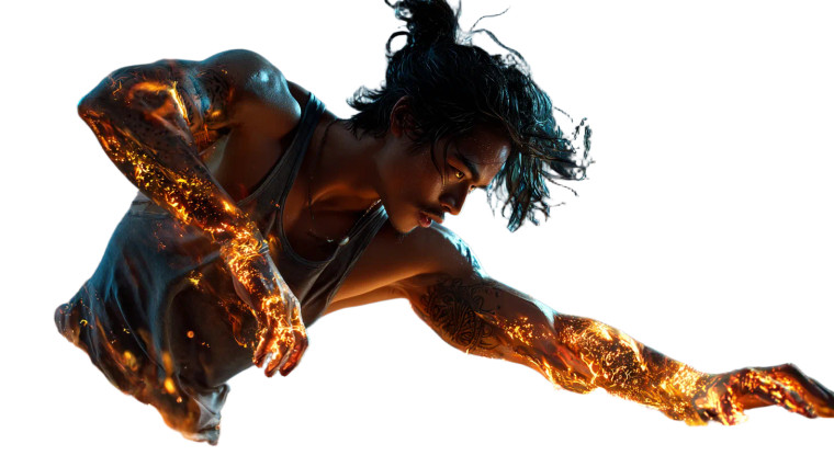 Fiery Dancer Vinyl Car Decal Sticker – Waterproof & UV-Resistant 