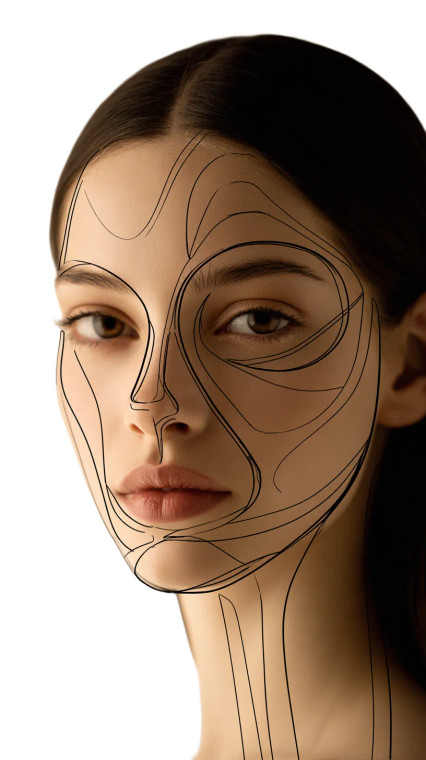 Elegant Contour Portrait Vinyl Car Decal Sticker – Waterproof & UV-Resistant 