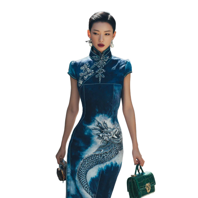 Elegant Cheongsam Lady V4 Vinyl Car Decal Sticker – Waterproof & UV-Resistant 