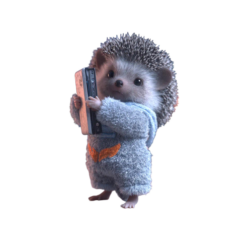 Baby Hedgehog Calling Vinyl Car Decal Sticker – Waterproof & UV-Resistant 