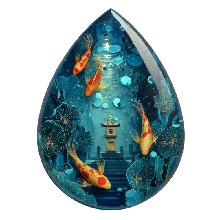 Teardrop Brooch Vinyl Car Decal Sticker – Waterproof & UV-Resistant 