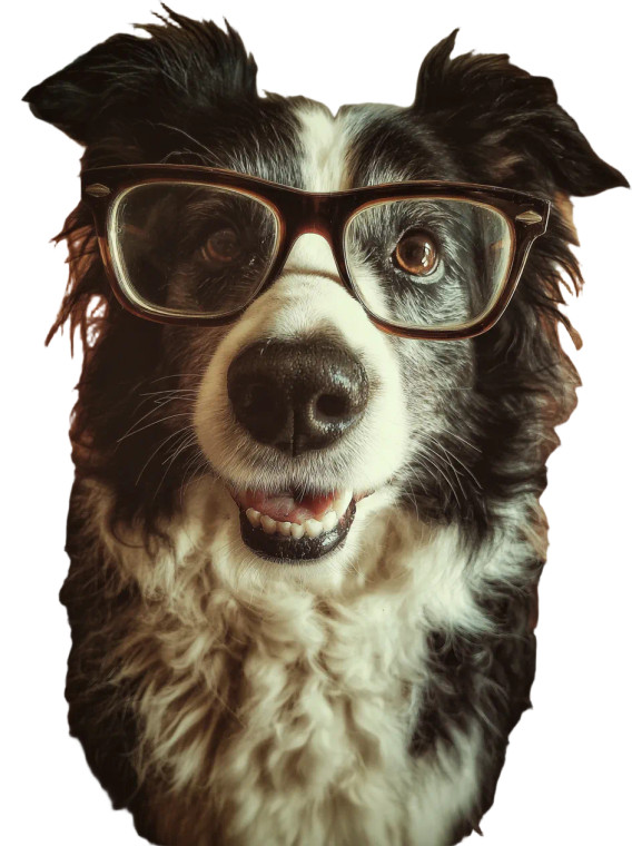 Cute Collie Smiles Vinyl Car Decal Sticker – Waterproof & UV-Resistant 