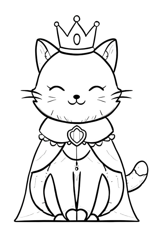 Kawaii Princess Cat Vinyl Car Decal Sticker – Waterproof & UV-Resistant 