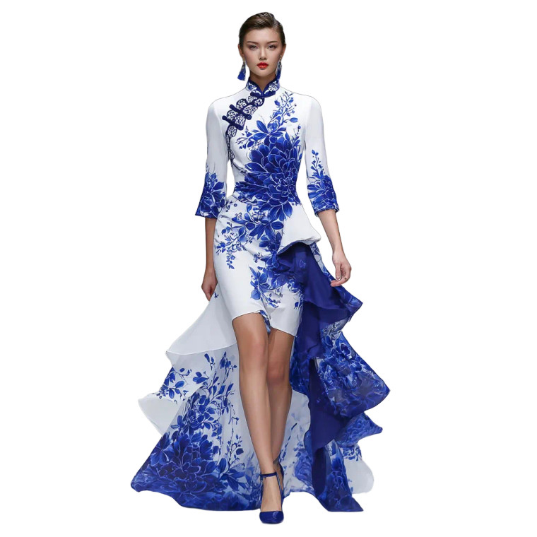 Elegant Cheongsam Model V6 Vinyl Car Decal Sticker – Waterproof & UV-Resistant 