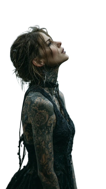 Punk Woman Seeking Vinyl Car Decal Sticker – Waterproof & UV-Resistant 