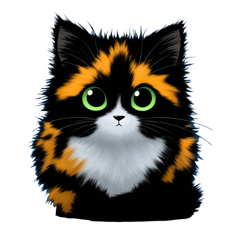 Calico Cat Logo Vinyl Car Decal Sticker – Waterproof & UV-Resistant 