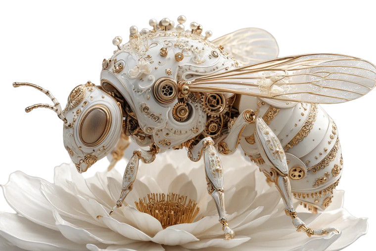 Steampunk Bee Vinyl Car Decal Sticker – Waterproof & UV-Resistant 