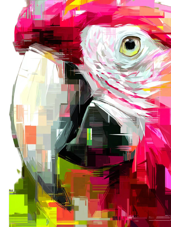 Colorful Parrot V3 Vinyl Car Decal Sticker – Waterproof & UV-Resistant 