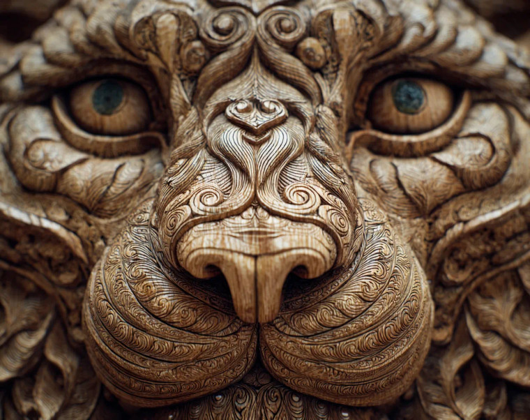 Carved Tiger Face Vinyl Car Decal Sticker – Waterproof & UV-Resistant 