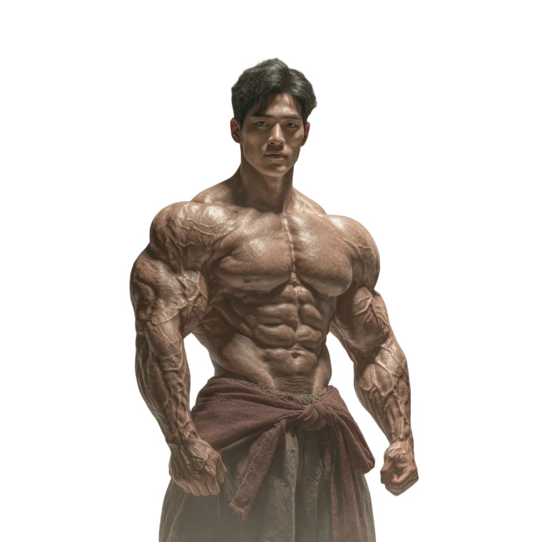 Towering Korean Bodybuilder Vinyl Car Decal Sticker – Waterproof & UV-Resistant 