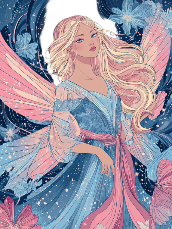 Blonde Fairy V4 Vinyl Car Decal Sticker – Waterproof & UV-Resistant 