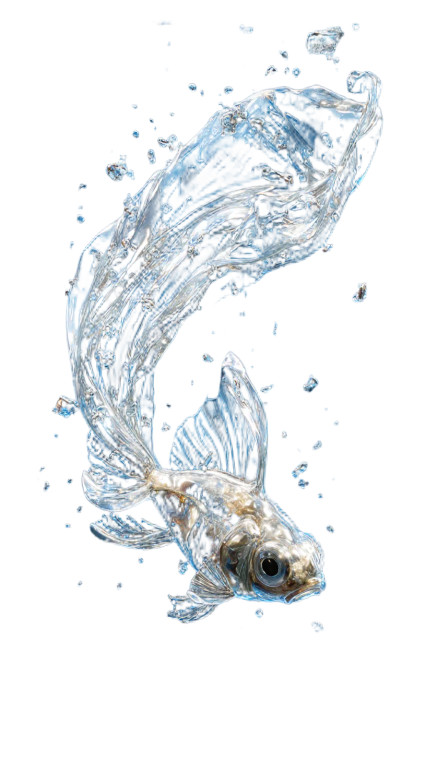 Transparent Cellophane Fish Vinyl Car Decal Sticker – Waterproof & UV-Resistant 