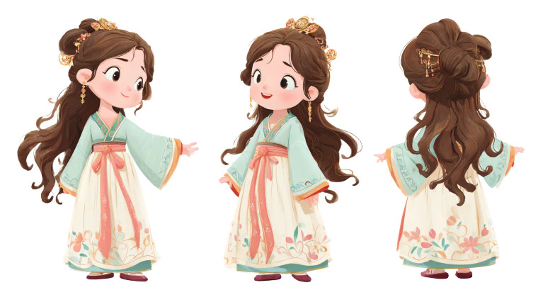 Hanfu Girl Ip Vinyl Car Decal Sticker – Waterproof & UV-Resistant 