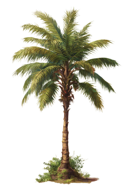 Palm Tree Illustration V2 Vinyl Car Decal Sticker – Waterproof & UV-Resistant 