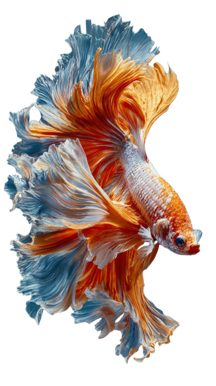 Vibrant Fighting Fish Vinyl Car Decal Sticker – Waterproof & UV-Resistant 