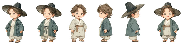 Chibi Seonbi Scholar Vinyl Car Decal Sticker – Waterproof & UV-Resistant 