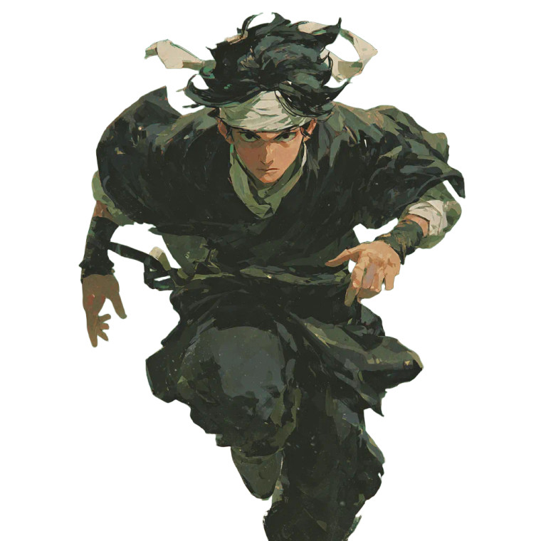 Rebel Samurai Runner Vinyl Car Decal Sticker – Waterproof & UV-Resistant 