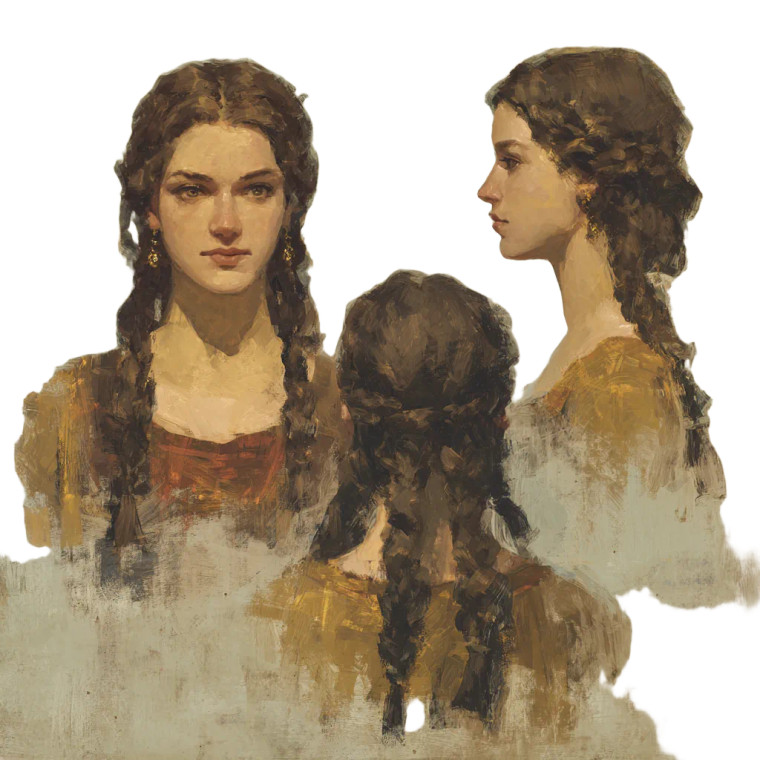 Byzantine Greek Hairstyles Vinyl Car Decal Sticker – Waterproof & UV-Resistant 