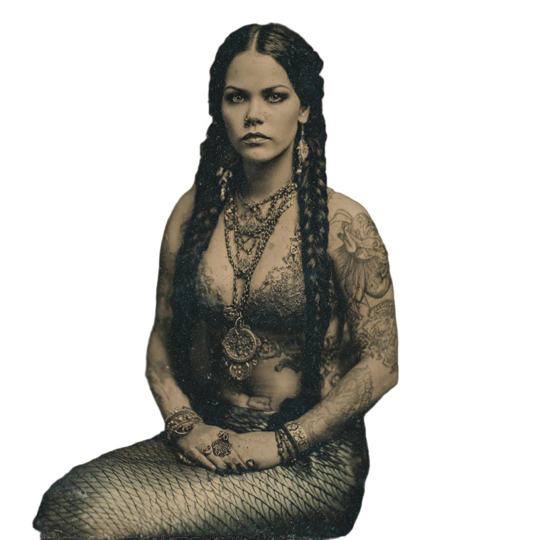 Mermaid Side Show Vinyl Car Decal Sticker – Waterproof & UV-Resistant 