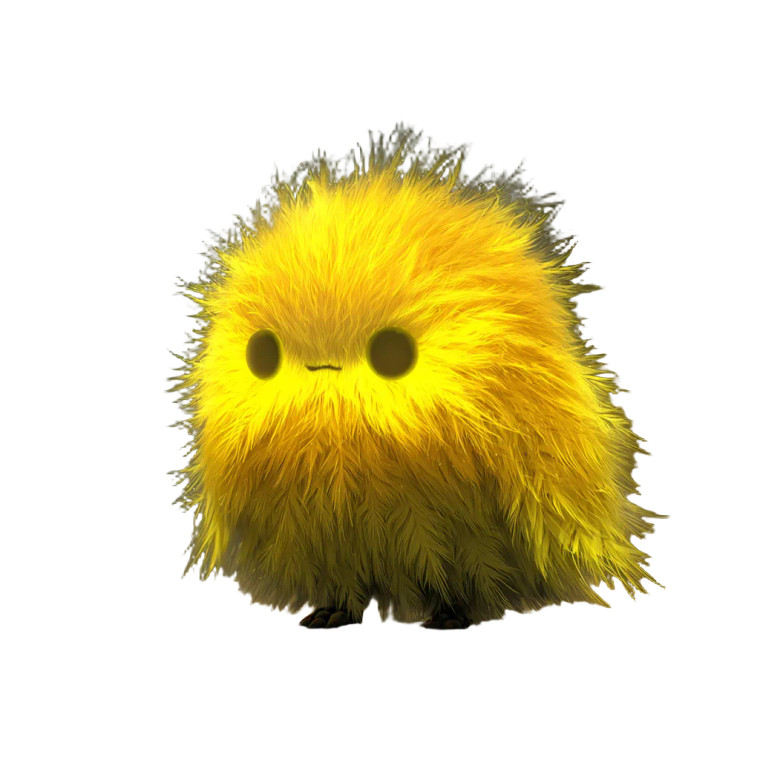 Glowing Forest Furball Vinyl Car Decal Sticker – Waterproof & UV-Resistant 