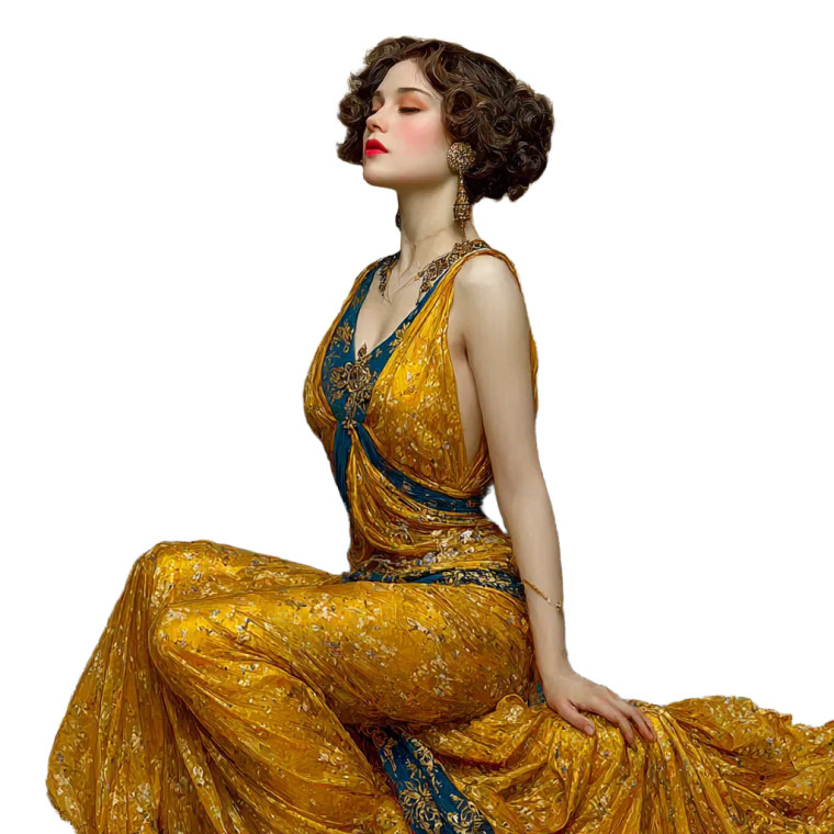 Golden Era Woman Vinyl Car Decal Sticker – Waterproof & UV-Resistant 