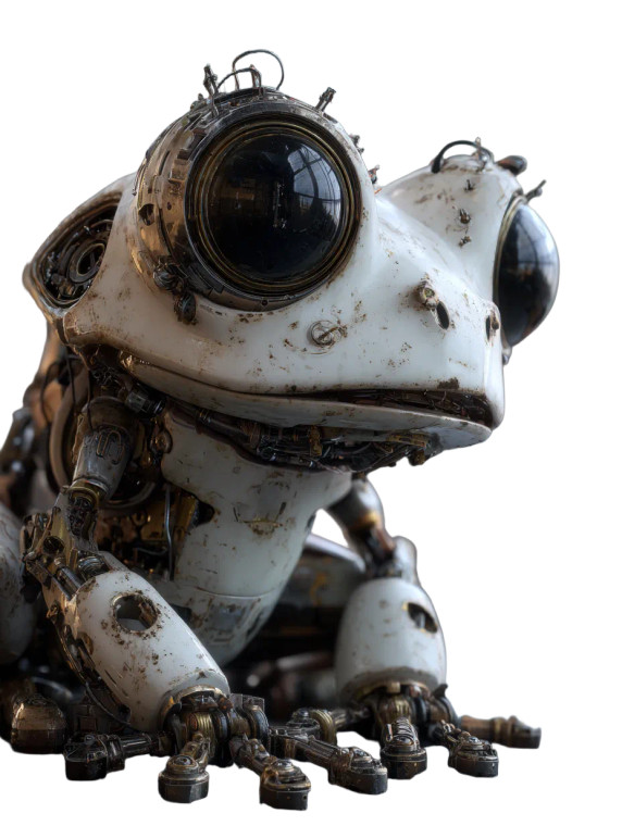 Frog Robot Vinyl Car Decal Sticker – Waterproof & UV-Resistant 