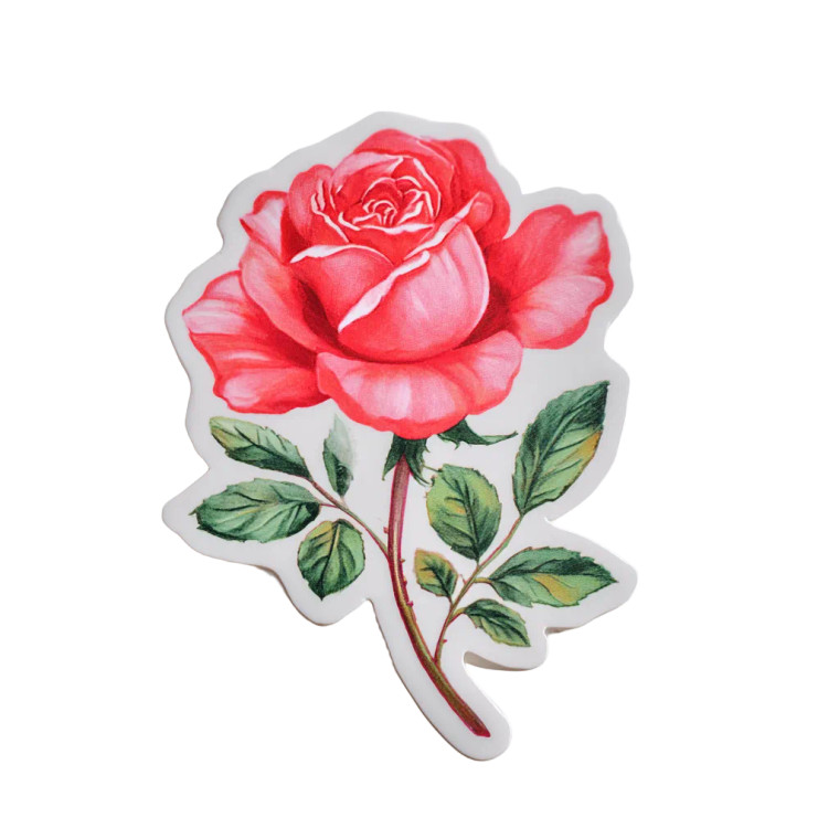 Rose Sticker Vinyl Car Decal Sticker – Waterproof & UV-Resistant 