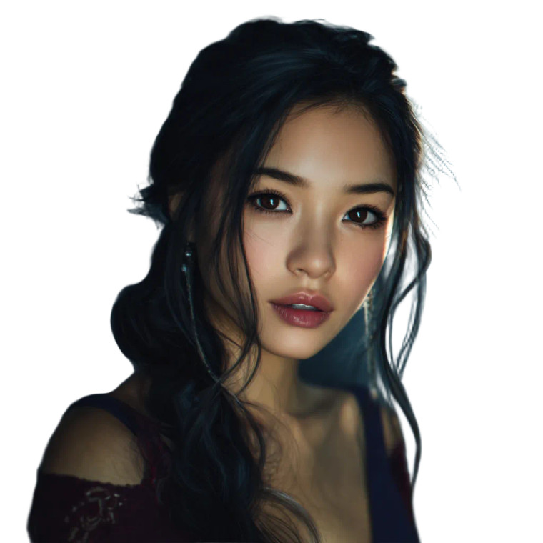 Asian Girl V8 Vinyl Car Decal Sticker – Waterproof & UV-Resistant 6.826666666666667"