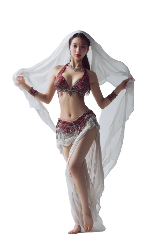 Japanese Belly Dancer V2 Vinyl Car Decal Sticker – Waterproof & UV-Resistant 4.4