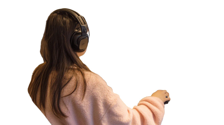 Girl At Computer V3 Vinyl Car Decal Sticker – Waterproof & UV-Resistant 2.72"