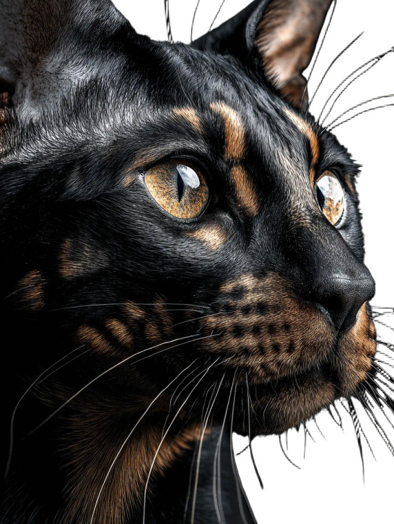 Doberman Cat Vinyl Car Decal Sticker – Waterproof & UV-Resistant 8.213333333333333"